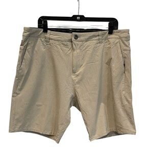 Vuori Men's Beige Flat Aim Shorts in size 36